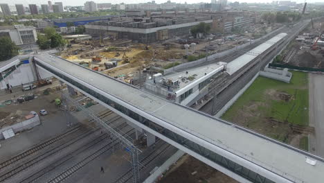 Flying-over-overground-subway-station-under-construction-Kazan-Russia