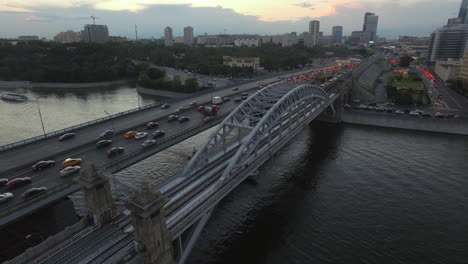A-transport-bridge-over-a-city-river