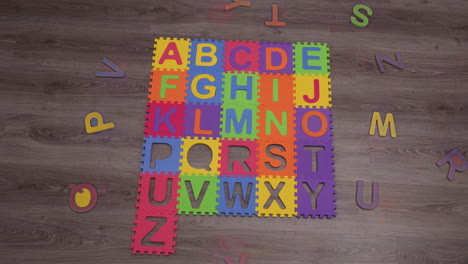 Timelapse-of-collecting-colorful-English-alphabet