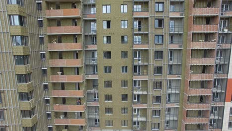 Aerial-view-of-high-rise-apartment-house-under-construction