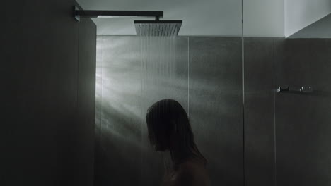 A-relaxing-shower-silhouette