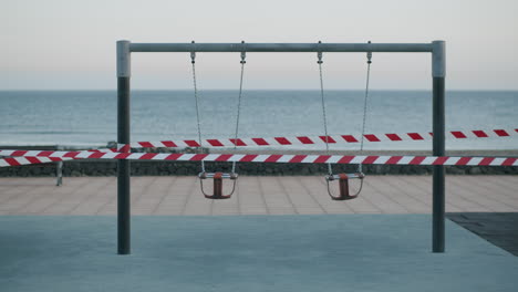 An-empty-children-swing-at-isolation