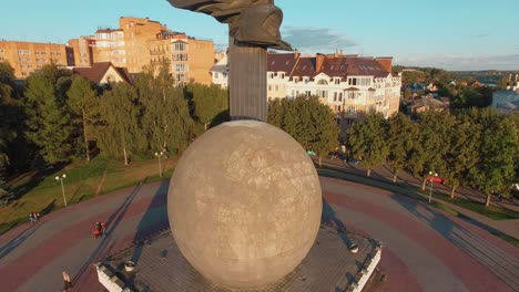 Monument-to-the-600th-anniversary-of-Kaluga-Russia-Aerial-view