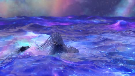 Futuristisches-Konzept-Seil-Mann-Schwimmt-In-Blauem-Neon-Weltraum-Meer-Science-Fiction-Web-3D-Animation-Eines