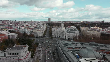 Cibeles-Square-in-Madrid-aerial-scenes-of-Spain