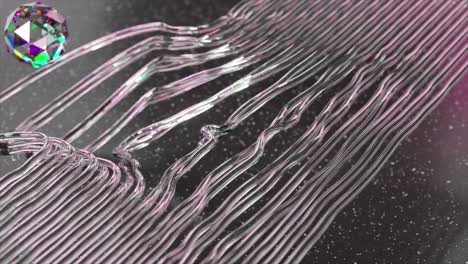 Die-Diamantkugel-Fliegt-über-Die-Transparenten-Rohre-Und-Biegt-Sie-Welle-3D-Animation-Einer-Nahtlosen