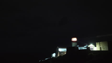 Nachtlicht-Des-Leuchtturms-Von-Kap-St.-Vincent-In-Portugal