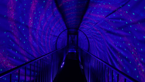Túnel-Con-Cielo-Estrellado-En-El-Parque-De-Atracciones.