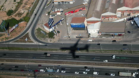 The-shadow-of-a-flying-airplane
