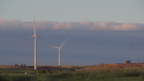 Windmills-at-sunset-landscape