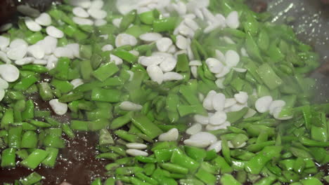 Preparing-green-and-white-beans