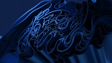 Tiefblaue-Wellen-Und-Wirbel-Erzeugen-Ein-Ruhiges-Und-Fließendes-Abstraktes-Design,-Das-An-Die-Tiefen-Des-Ozeans-Erinnert