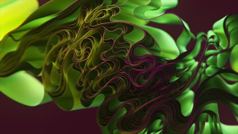 Hellgrüne-Und-Violette-Wellenlinien-Erzeugen-Ein-Lebendiges-Und-Dynamisches-Abstraktes-Design,-Das-An-Erinnert