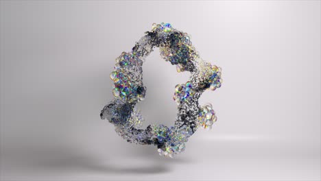Animación-De-Vídeo-Artístico-Abstracto-Con-Movimiento-3D-De-Bolas-Dispersas-Basado-En-El-Uso-De-Bolas-Pequeñas.