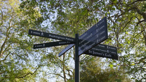 Signo-De-Royal-Park-En-St-James-Park,-Londres,-Reino-Unido