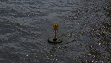 Yellow-Special-Mark-Buoy-Floating-In-The-Water