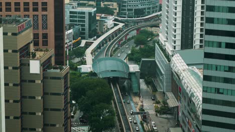Kuala-Lumpur-downtown-monorail-station-at-day-time