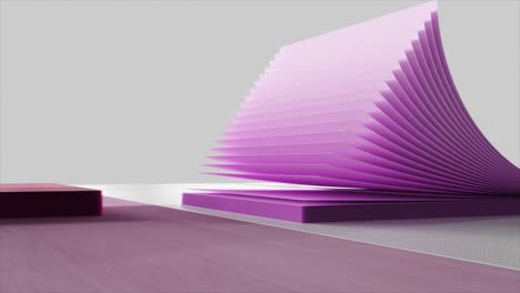 Werbekonzept-Seitenansicht-Eines-Stapels-Von-Büroaufklebern-Klebrigen-Farbigen-Papieren-3D-Animation-Eines