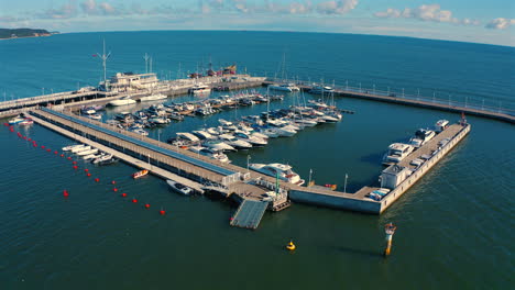 Drone-shot-of-the-marina-in-Sopot