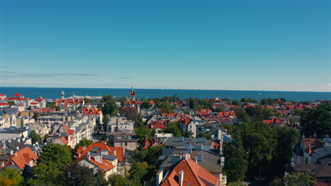 Aerial-view-of-Sopot-city-in-Poland-at-sunny-summer-day