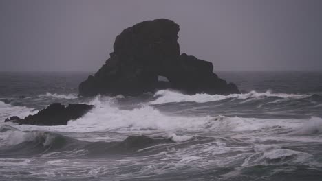Rough-seas-against-the-rocks-on-the-Oregon-Coast-near-where-the-Goonies-was-filmed