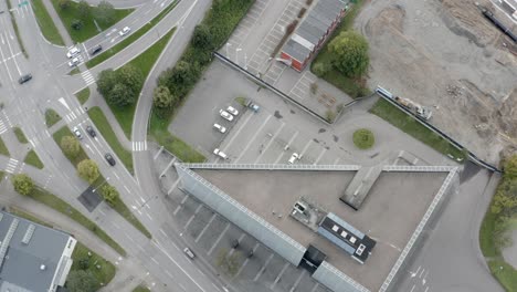 Building-and-cars-trafik-recording-with-drone