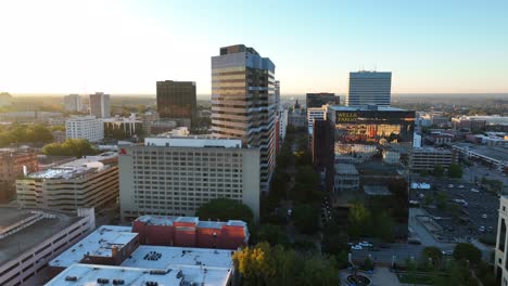 Downtown-Columbia,-SC-during-sunrise