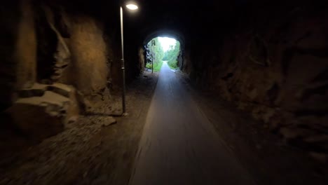 Outside-from-tunnel-old-train-rail