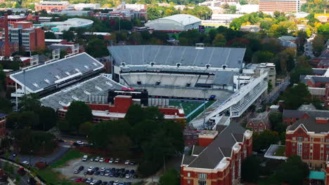 Aerial-footage-of-football-stadium