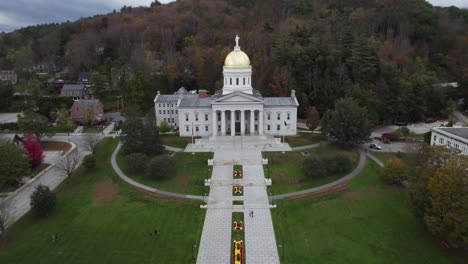 Casa-Del-Estado-De-Vermont---Edificio-Del-Capitolio-Estatal-En-Montpelier,-Vermont,-EE.UU.