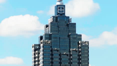 Zoomed-view-of-top-of-skyscraper