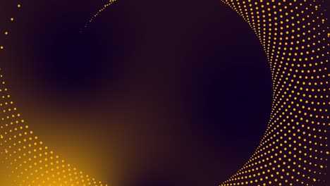 Circular-dotted-spot-animation-tech-motion-graphic-round-swirl-abstract-pattern-geometric-background-looping-spiral-design-futuristic-visual-effect-rotation-for-intro-title-4K-orange-purple