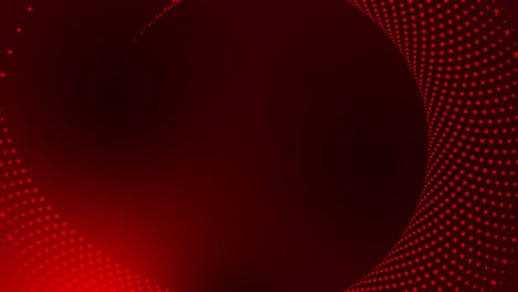 Circular-Punto-Punteado-Animación-Tecnología-Movimiento-Gráfico-Redondo-Remolino-Patrón-Abstracto-Fondo-Geométrico-Bucle-Diseño-Espiral-Efecto-Visual-Futurista-Rotación-Para-Título-De-Introducción-4k-Rojo