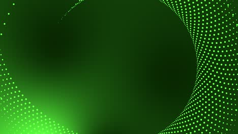 Kreisförmige-Gepunktete-Punktanimation,-Technische-Bewegungsgrafik,-Runder-Wirbel,-Abstraktes-Muster,-Geometrischer-Hintergrund,-Schleifenspirale,-Design,-Futuristischer-Visueller-Effekt,-Rotation-Für-Intro-Titel,-4k,-Grüne-Limette