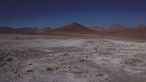 Aerial-of-desolate,-barren-and-beautiful-landscape-in-Bolivia