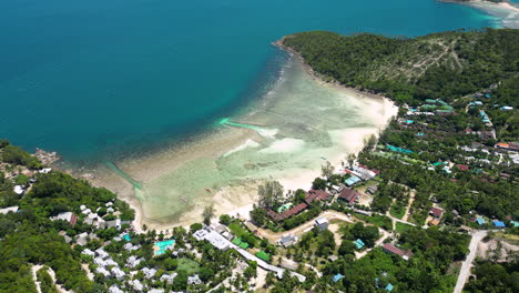 Salad-Beach,-Isla-De-Koh-Phangan,-Tailandia,-Vista-Desde-Arriba