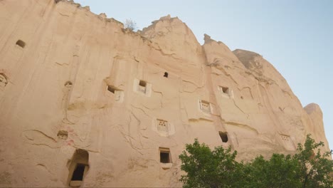Unique-monastic-worship-caves-carved-into-cliff-rock-face-Zelve-museum