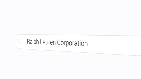 Escribiendo-Ralph-Lauren-Corporation-En-El-Motor-De-Búsqueda
