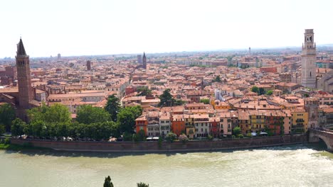 Panoramic-view-of-whole-Verona-and-its-picturesque-houses,-Italy