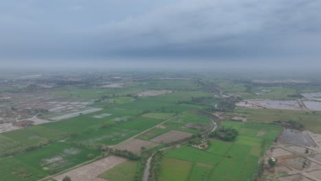 Verdant-Badin-Farmlands-from-Above,-Sindh.-Aerial