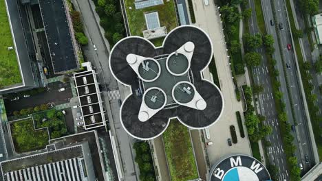 Birdseye-view-of-BMW-Corporate-Museum-and-logo
