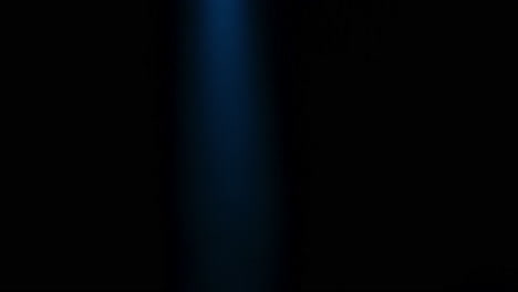 Abstract-dark-background-with-blue-cold-flashing-light-beam-spot-and-laser-illuminate-falling-rain-and-smoke