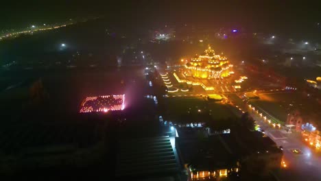 Swaminarayan-Akshardham-mandir-at-New-Delhi-Aerial-view
