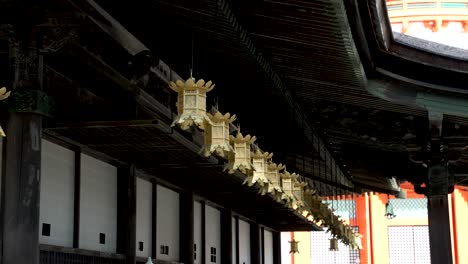 Row-Of-Gold-Plated-Hanging-Lanterns-Outside-Miedo-Hall-at-Koyasan