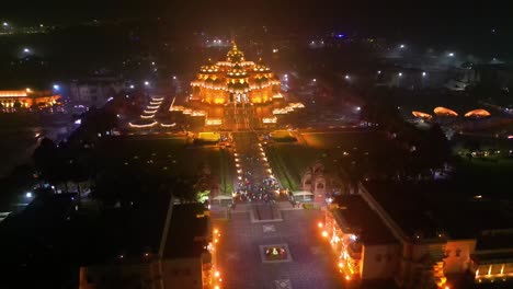 Swaminarayan-Akshardham-Mandir-En-La-Vista-Aérea-De-Nueva-Delhi