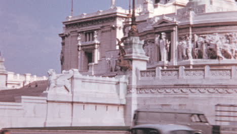 Reiterstatue-Von-Vittorio-Emanuele-II.-Im-Vittoriano-In-Rom-In-Den-1960er-Jahren