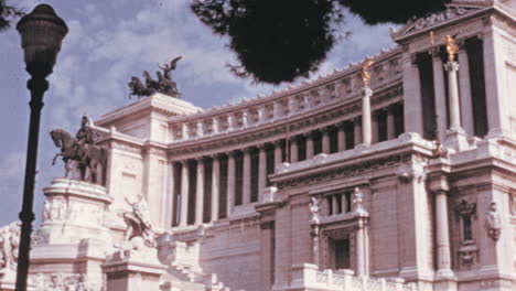 Vittoriano-in-Capitol-Hill-Under-a-Clear-Sky-in-Rome-in-the-1960s