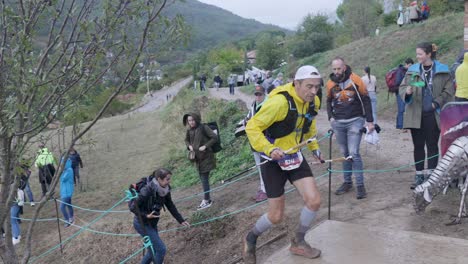 Slow-motion-shot-of-athletes-running-to-the-finish-line-at-Festival-Des-Templiers