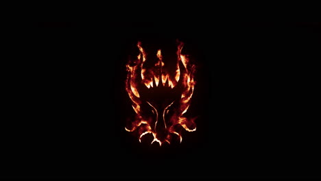 Dragon-head-on-fire-and-burning-effect