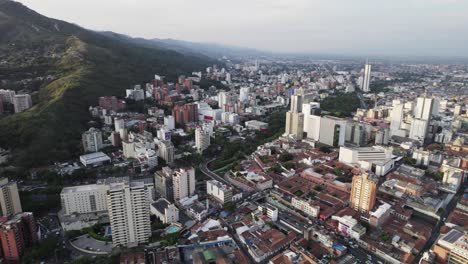 Aerial-drone-clips-of-Cali-city,-Colombia-in-South-America